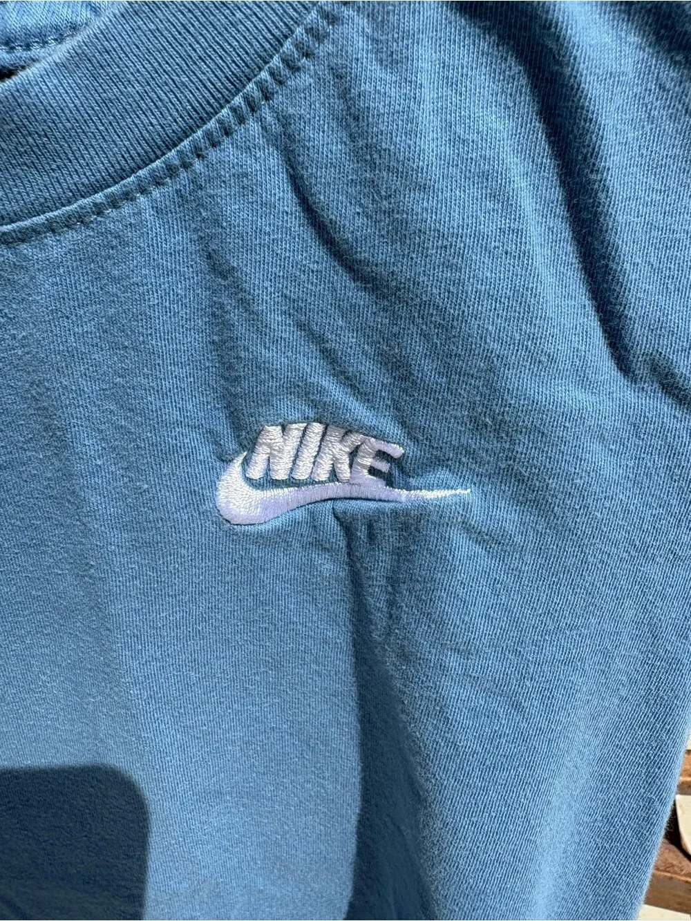 Nike Kids Short Sleeve T‑Shirt in Dusty Blue-XS 4
